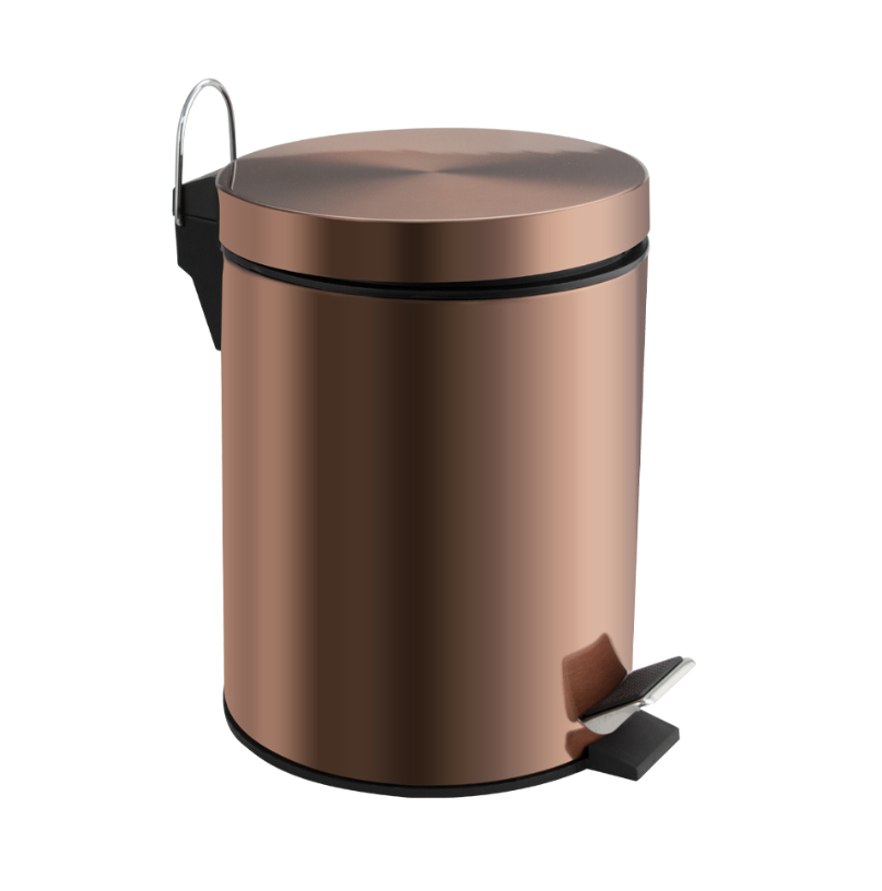 Изображение товара Мусорное ведро для ванной комнаты САНАКС 105-M с педалью 5л цвет медь