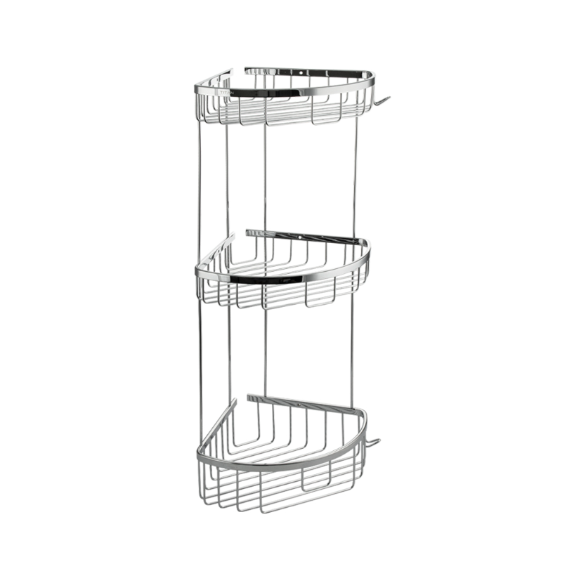 Изображение товара Полка для ванной комнаты titan 77255 нержавеющая сталь 22x28 см цвет серый, серебристый