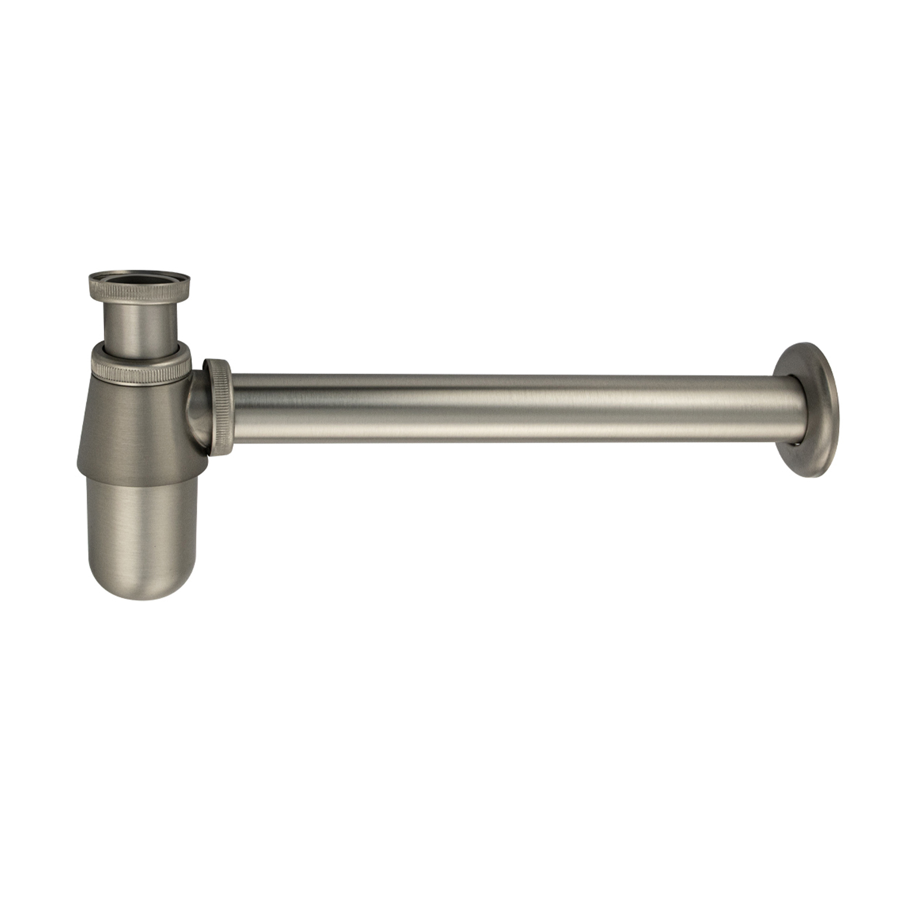 Изображение товара Сифон для мойки Brimix 8725 нержавеющая сталь сатин мокрый затвор