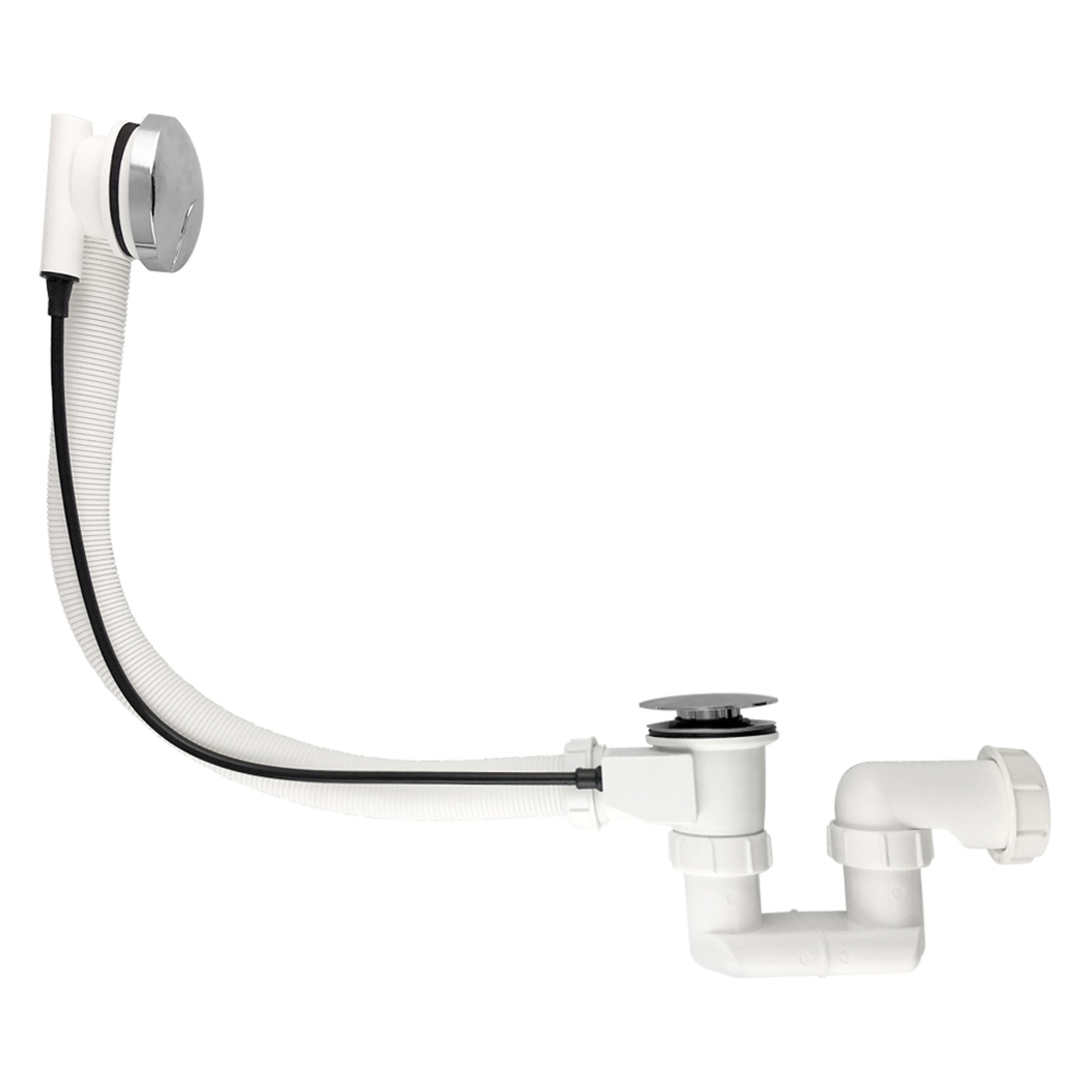 Изображение товара Сифон для ванной Санакс 8731 D43 с переливом из ABS-пластика