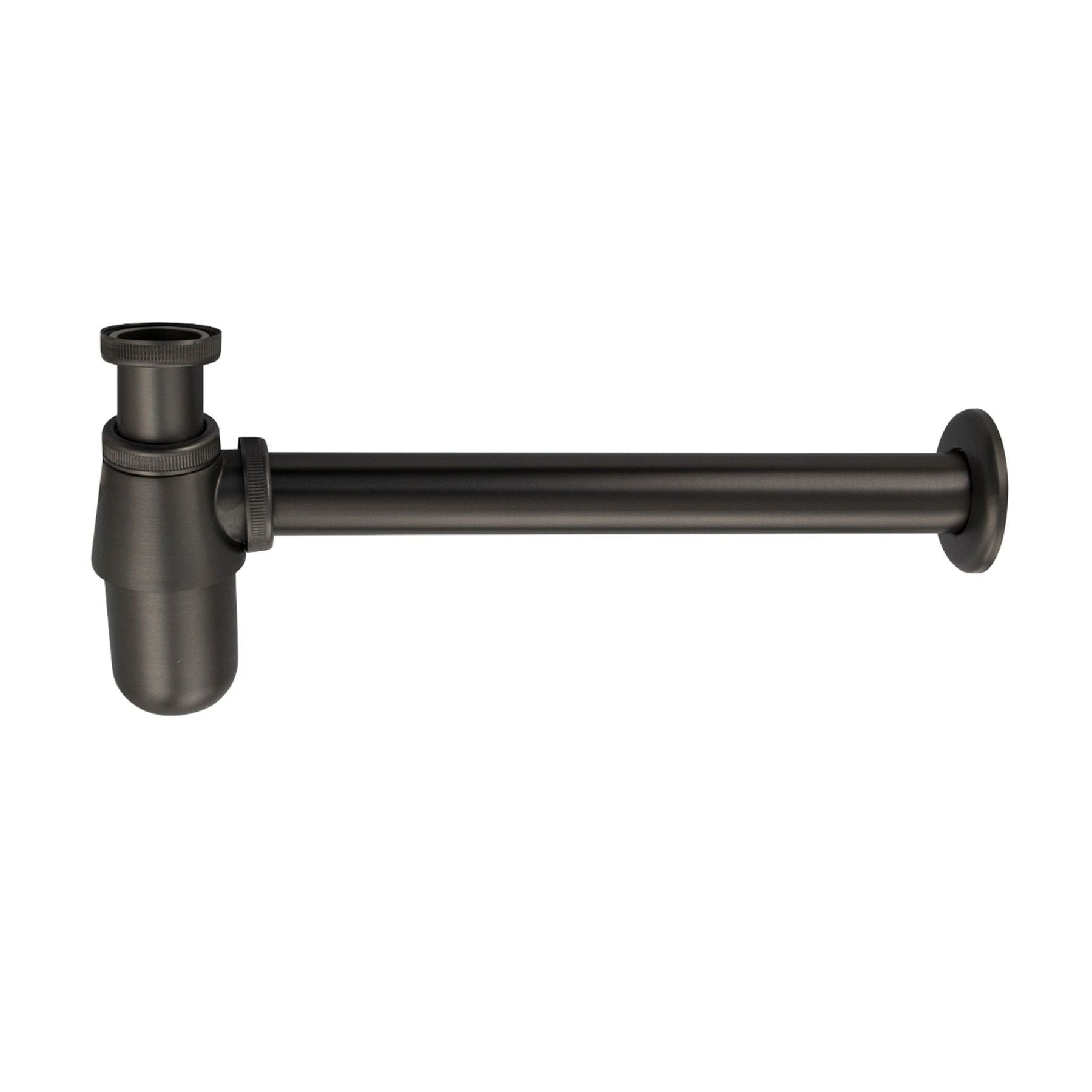 Изображение товара Сифон для мойки Brimix 8713 мокрый затвор без выпуска нержавеющая сталь графит