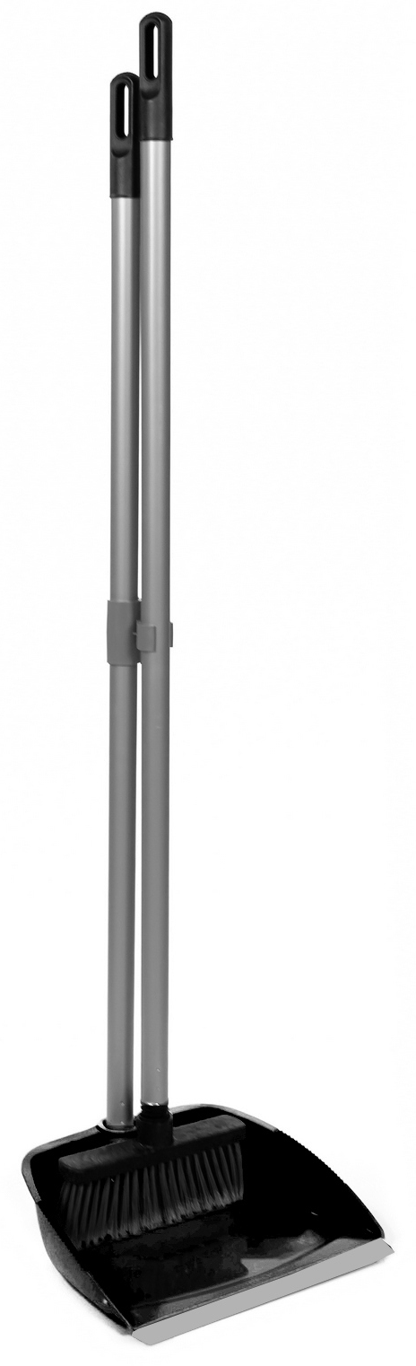 Набор для уборки InLoran совок и щетка с ручкой 80 см