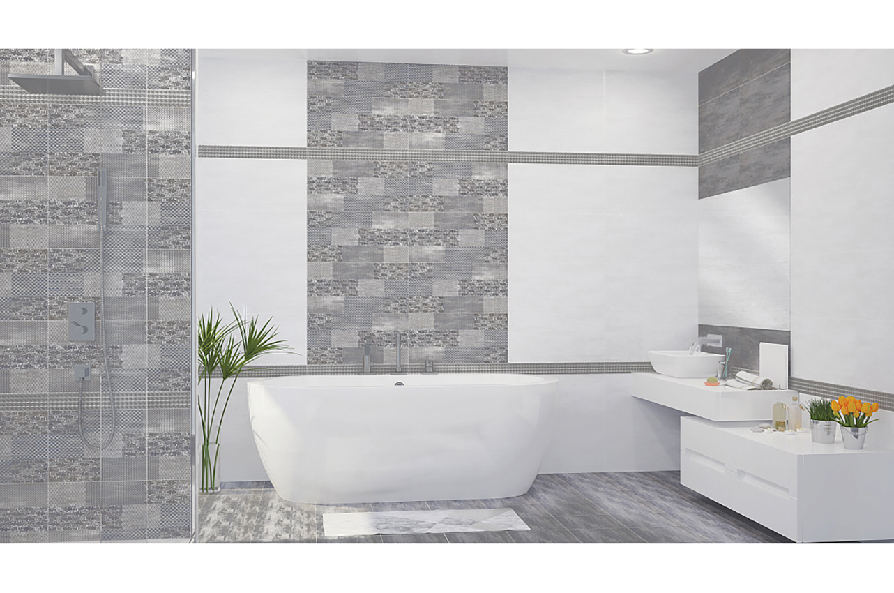 Изображение товара Керамическая настенная плитка Azori Pandora 31.5x63 см серый эффект дерева