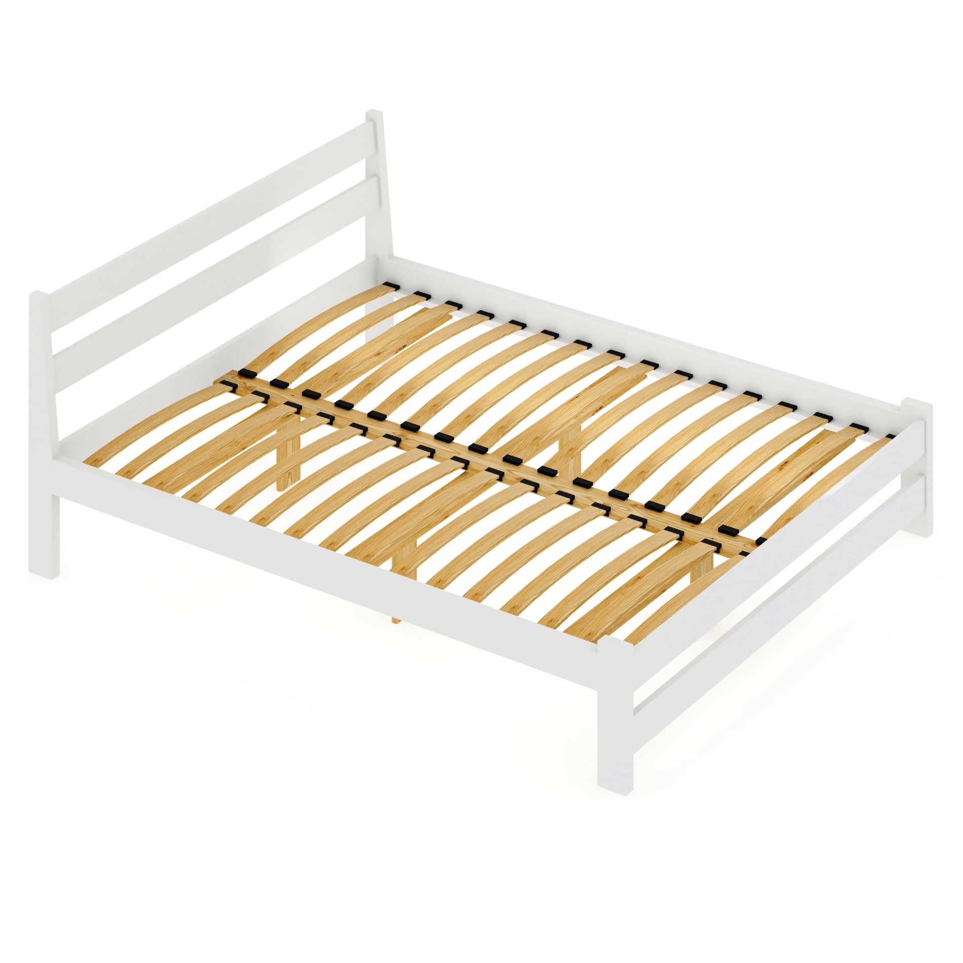 Изображение товара Кровать Solarius Мишка орто 160x200 см массив сосны цвет белый