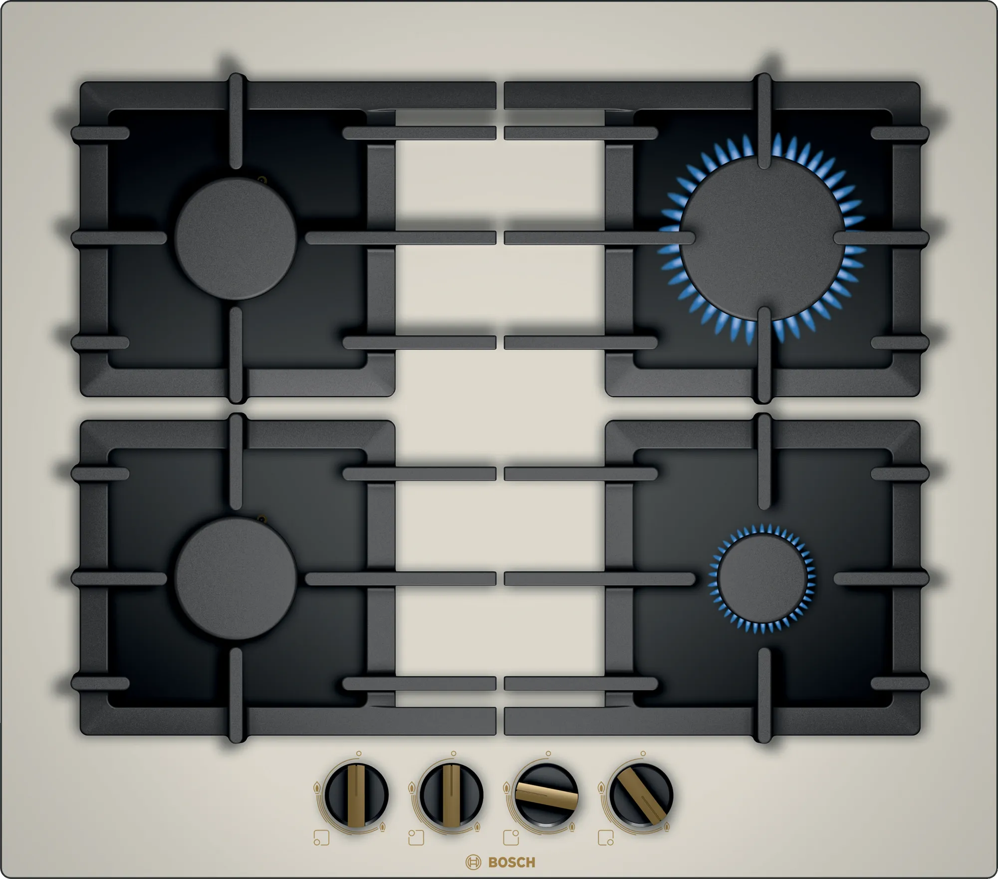 Изображение товара Газовая варочная панель Bosch PPP6B6B90R PPP6B6B90R 59 см 4 конфорки цвет черный
