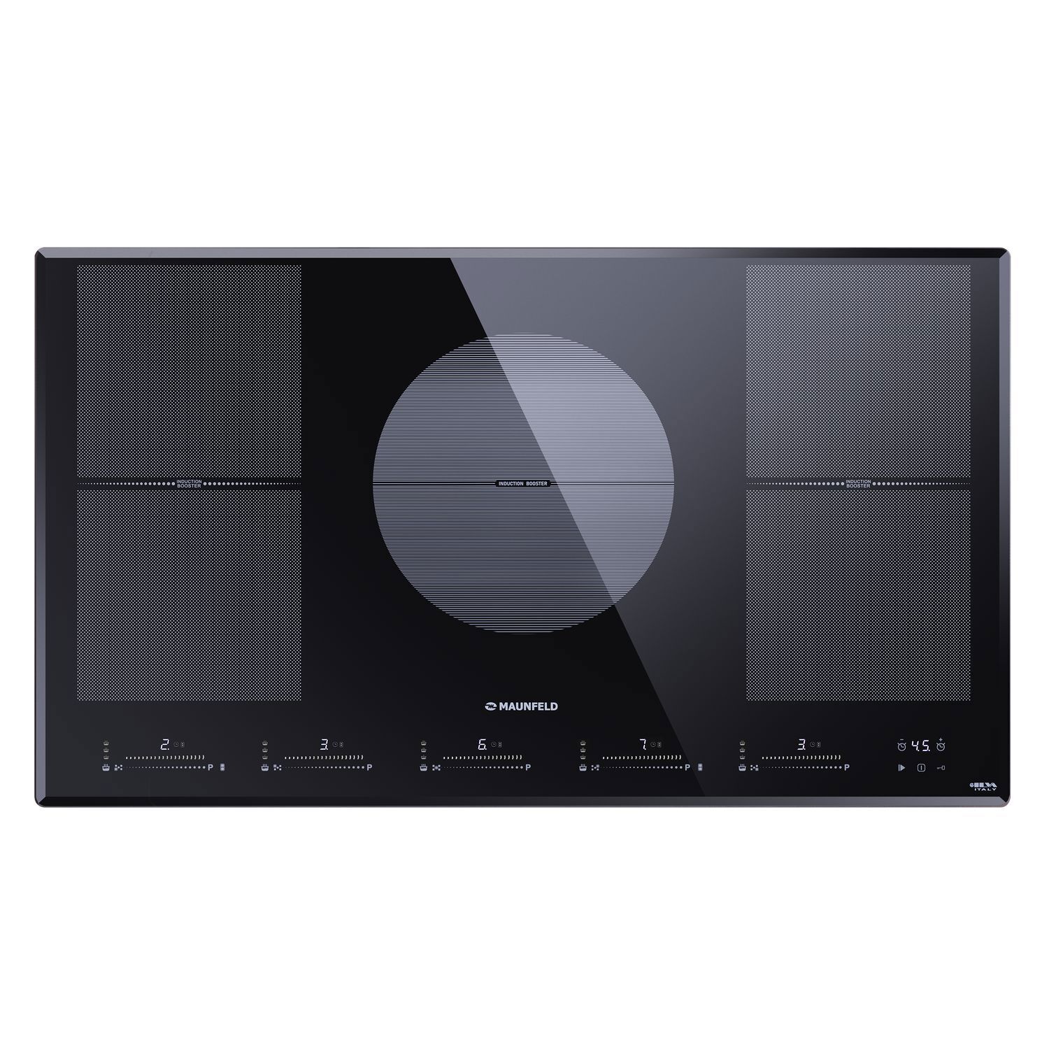 Изображение товара Индукционная варочная панель Maunfeld CVI905SFBK LUX 90 см 5 конфорок цвет черный