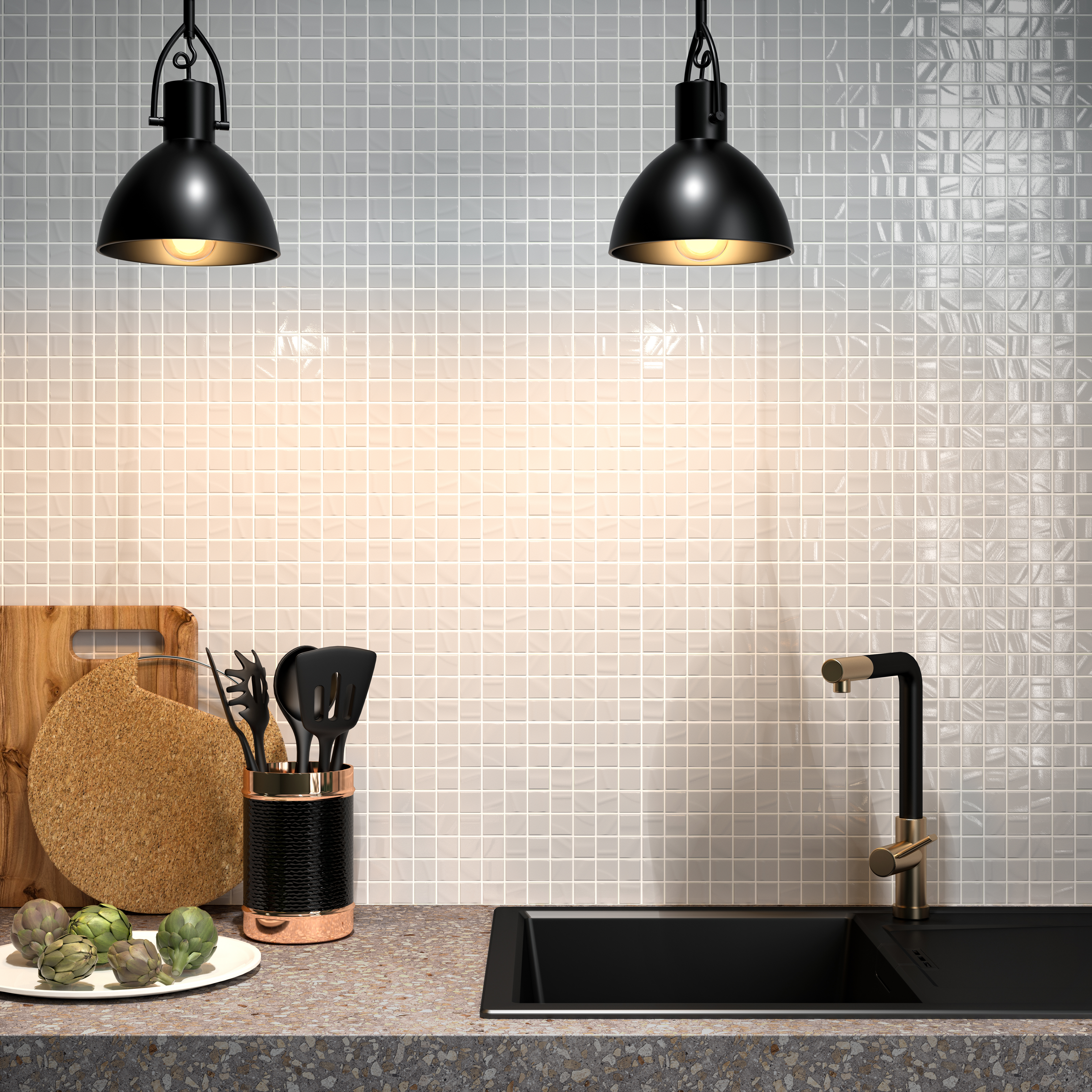 Изображение товара Мозаика Kerama Marazzi Темари 29.8x29.8 см серебристая для внутренних работ