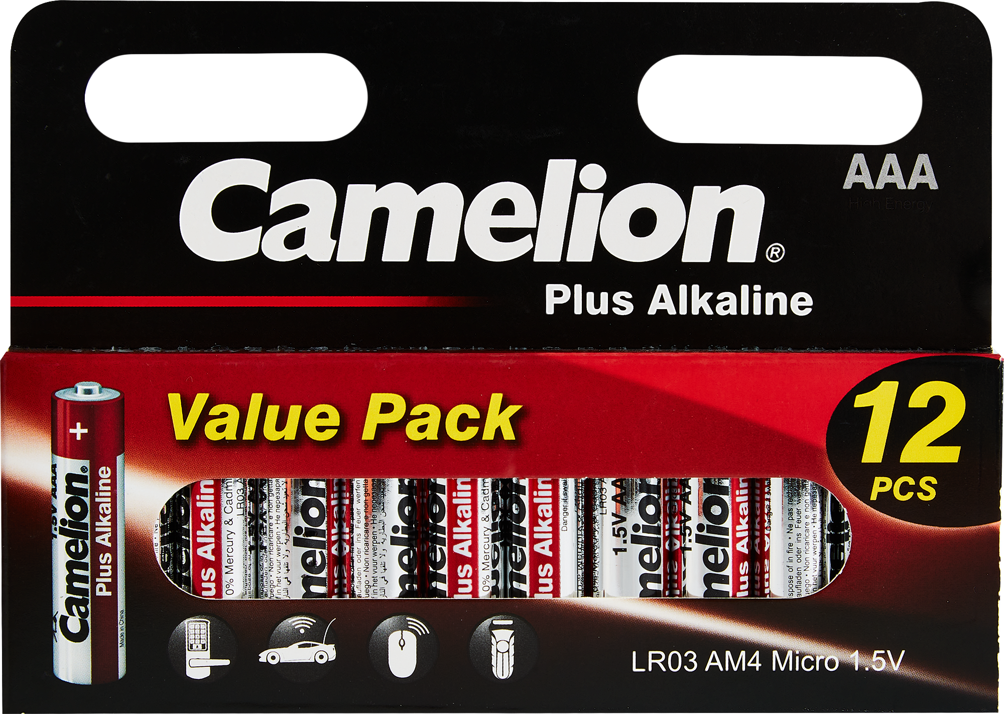 Изображение товара Батарейки Camelion Plus Alkaline LR03 AAA 12 шт. алкалиновые, долговечные и надежные
