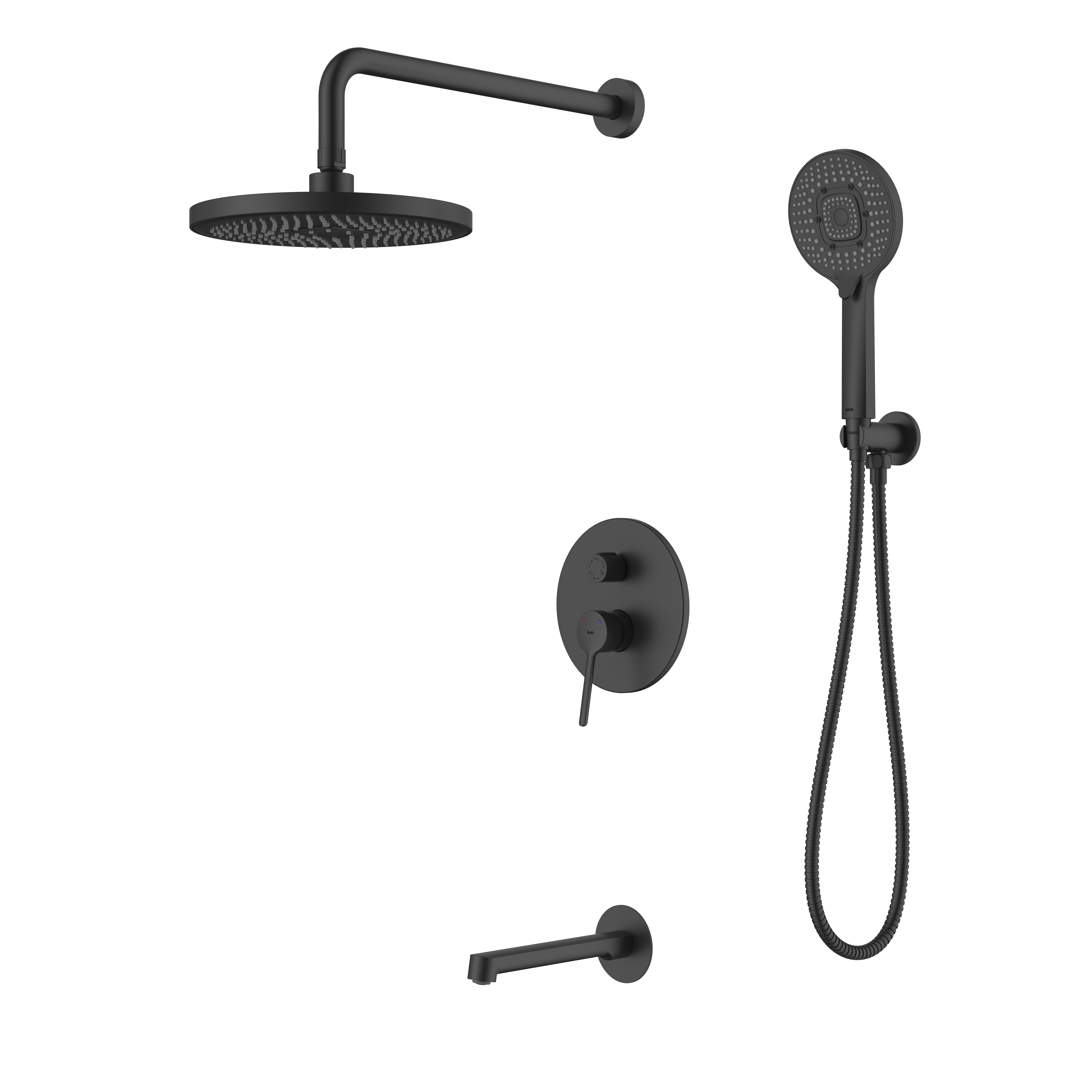 Изображение товара Душевая система Iddis Odda ODDBL03i68 скрытого монтажа цвет черный матовый