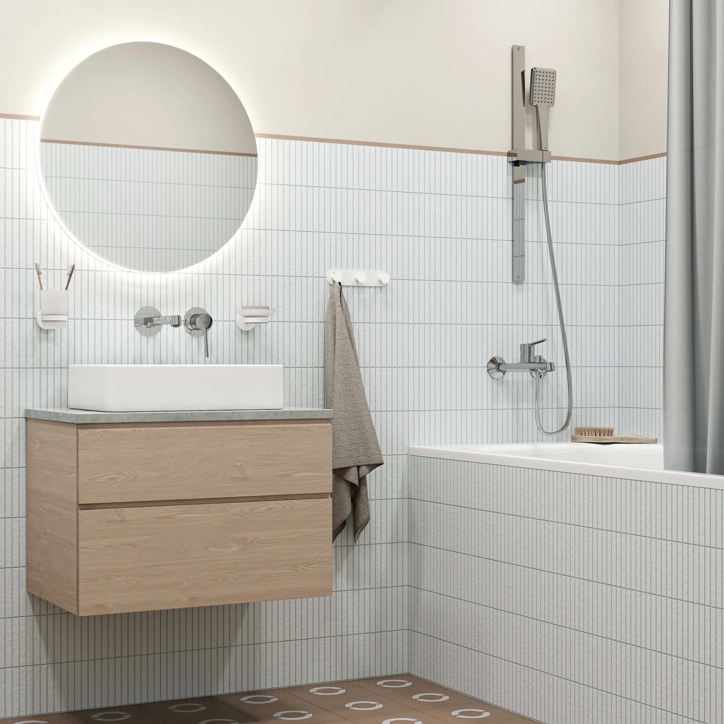 Смеситель для раковины Iddis Odda ODDSB00i65, скрытый монтаж, однорычажный, цвет хром - 2