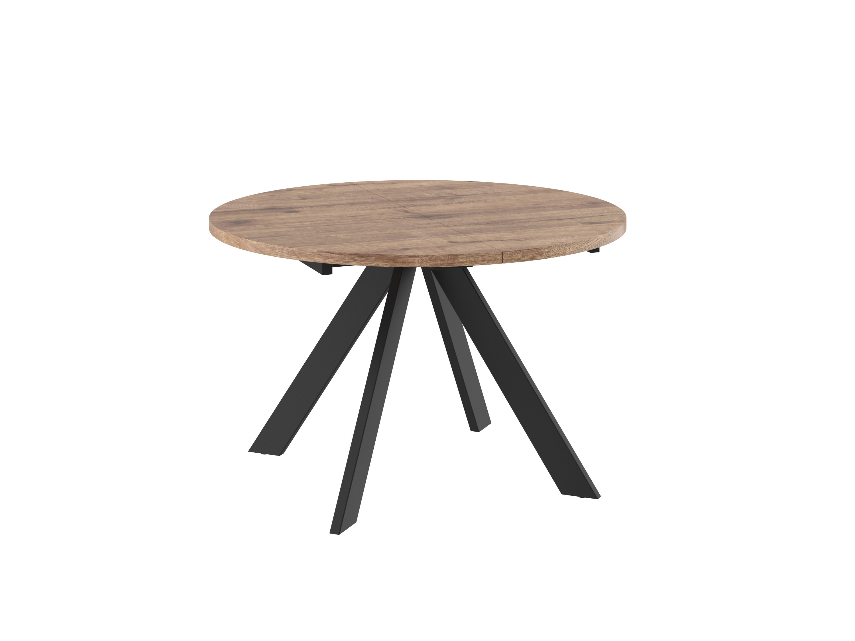 Стол круглый Mamadoma Rondo 120x75x120 см ЛДСП цвет черный/дуб ...