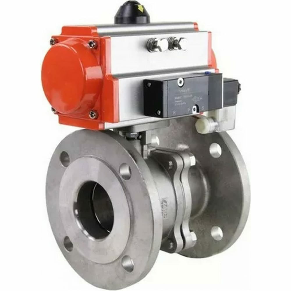 Изображение товара Кран шаровой DN.ru D160-02006 DN150 Ру16 с пневмоприводом, нержавеющая сталь