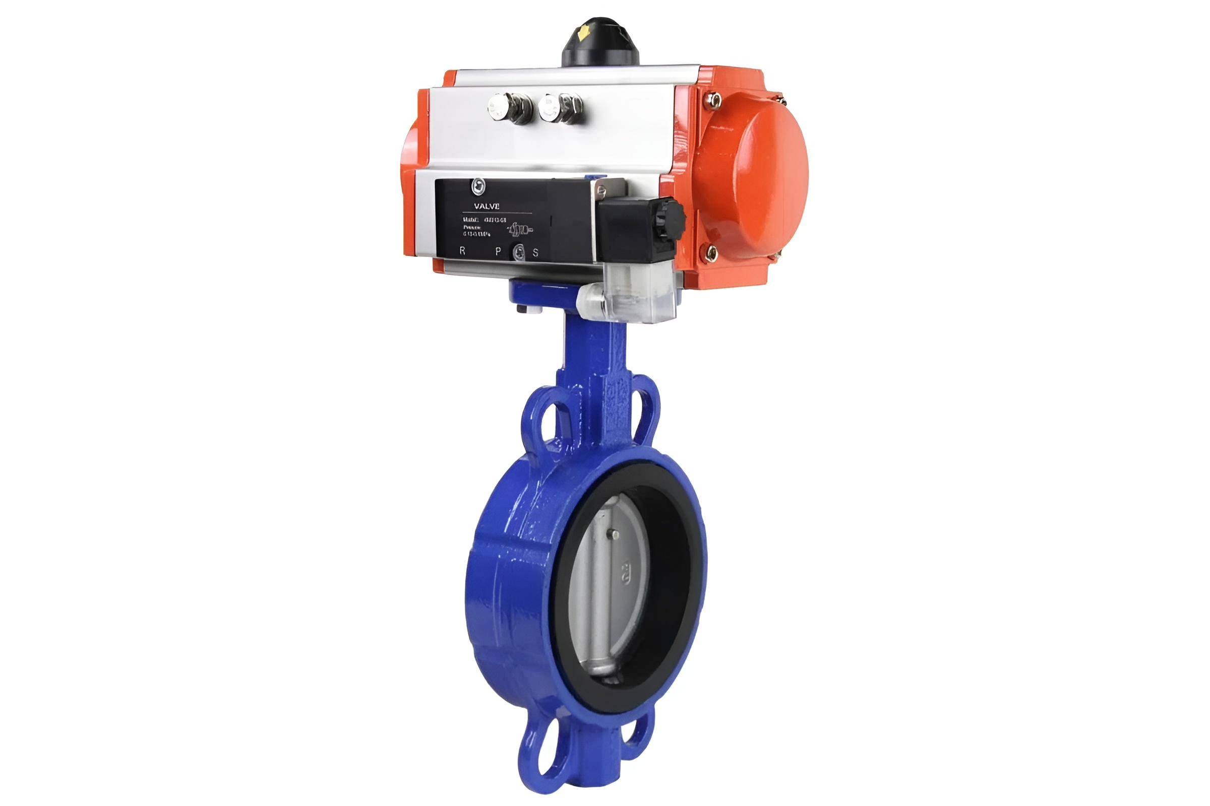 Изображение товара Затвор дисковый поворотный DN.ru GGG50-316L-EPDM с пневмоприводом