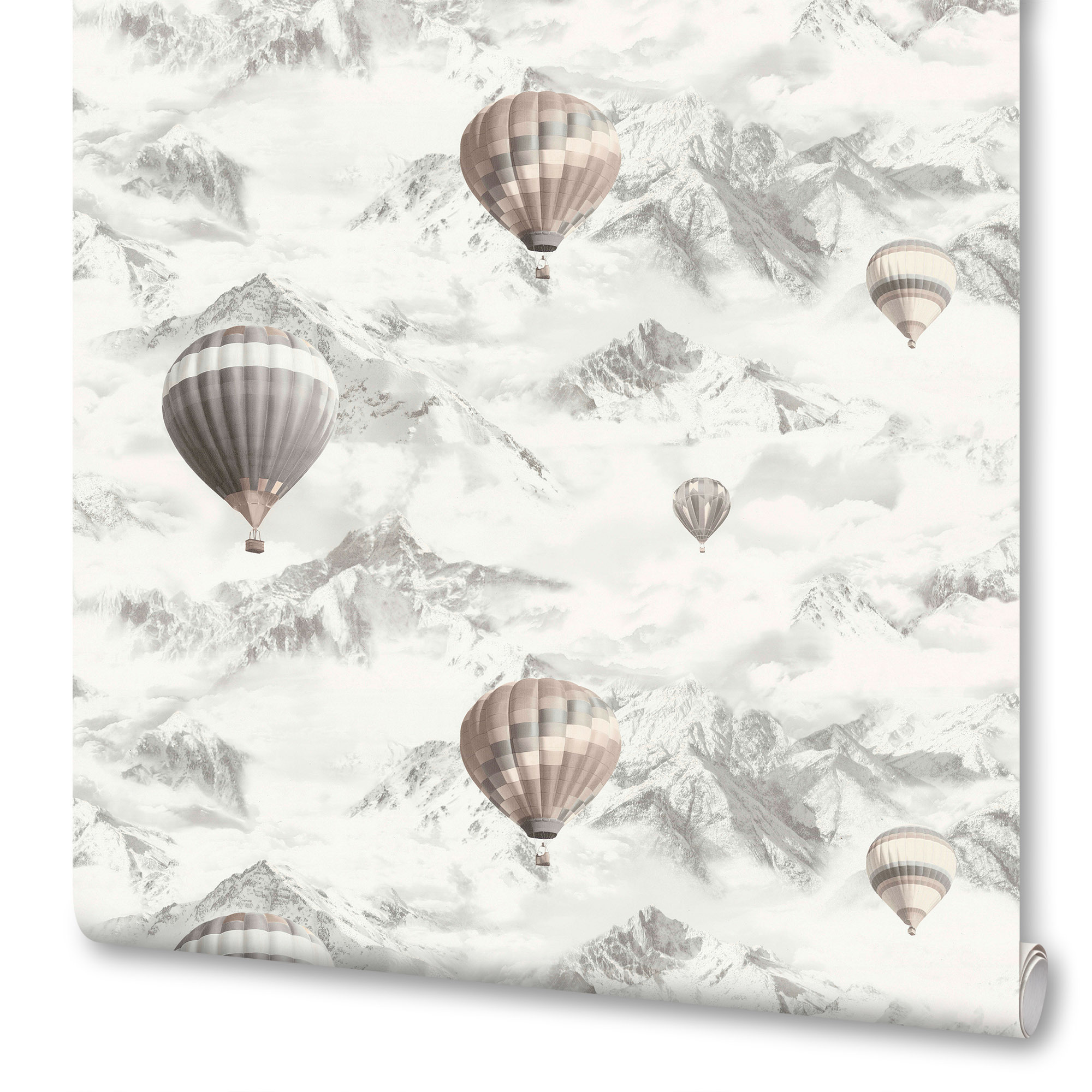 Изображение товара Обои флизелиновые Артекс Воздушные шары серые 1.06 м 10975-01