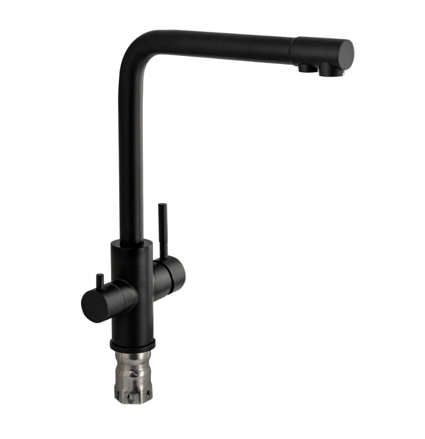 Изображение товара Однорычажный смеситель Magnus 91120 из нержавеющей стали с высоким Г-образным изливом