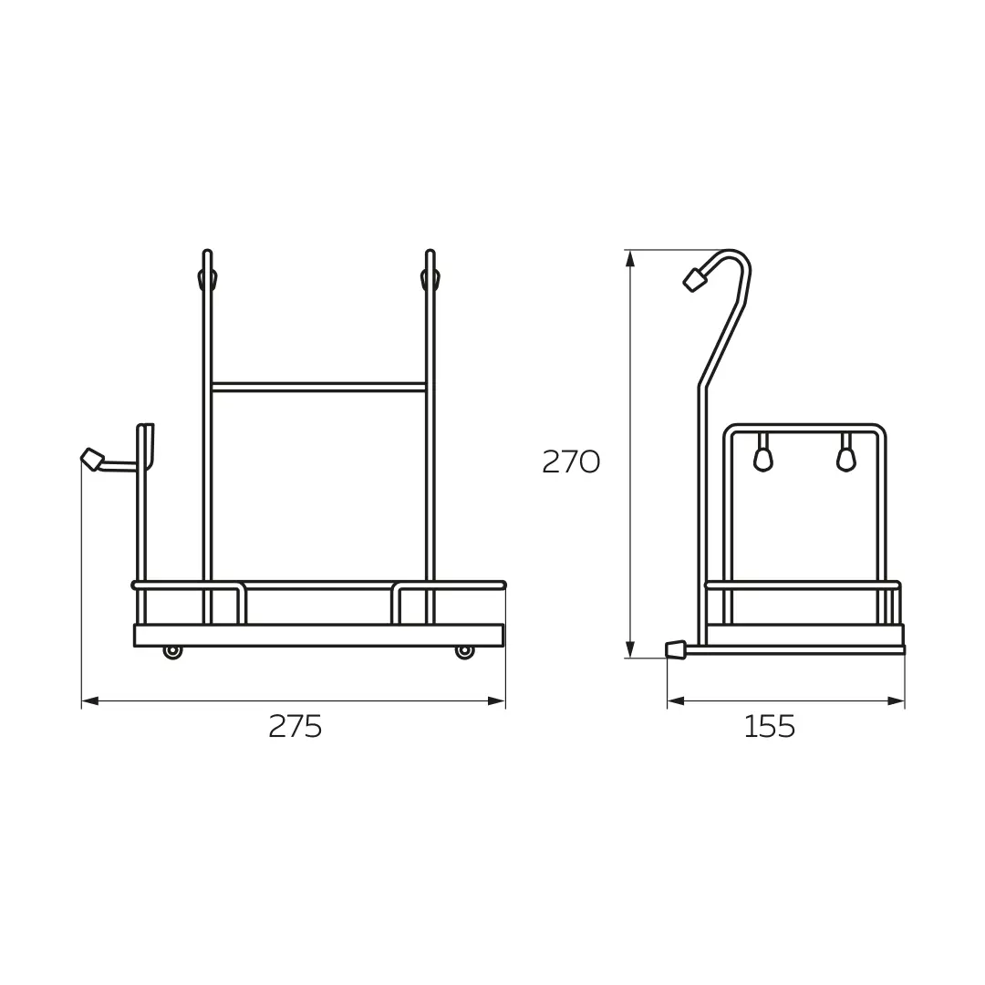 Полка для миксера Lemax 27x15.5x27 см цвет черный - 3