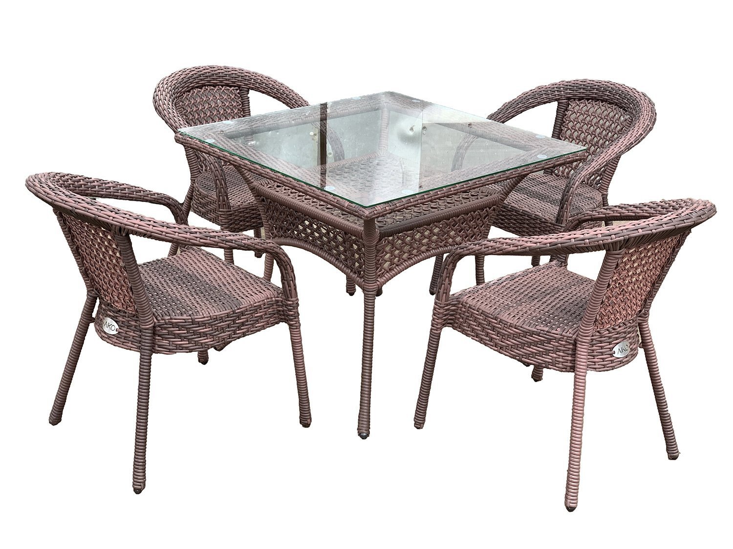 Изображение товара Набор садовой мебели DECO AIKO на 4 персоны коричневый