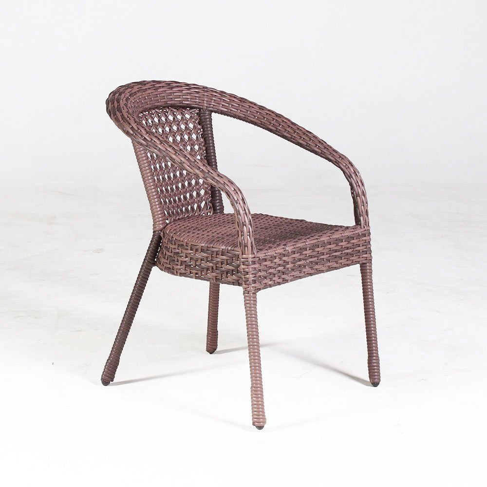 Изображение товара Кресло садовое Aiko Deco 53 см х 60 см х 80 см искусственный ротанг коричневый