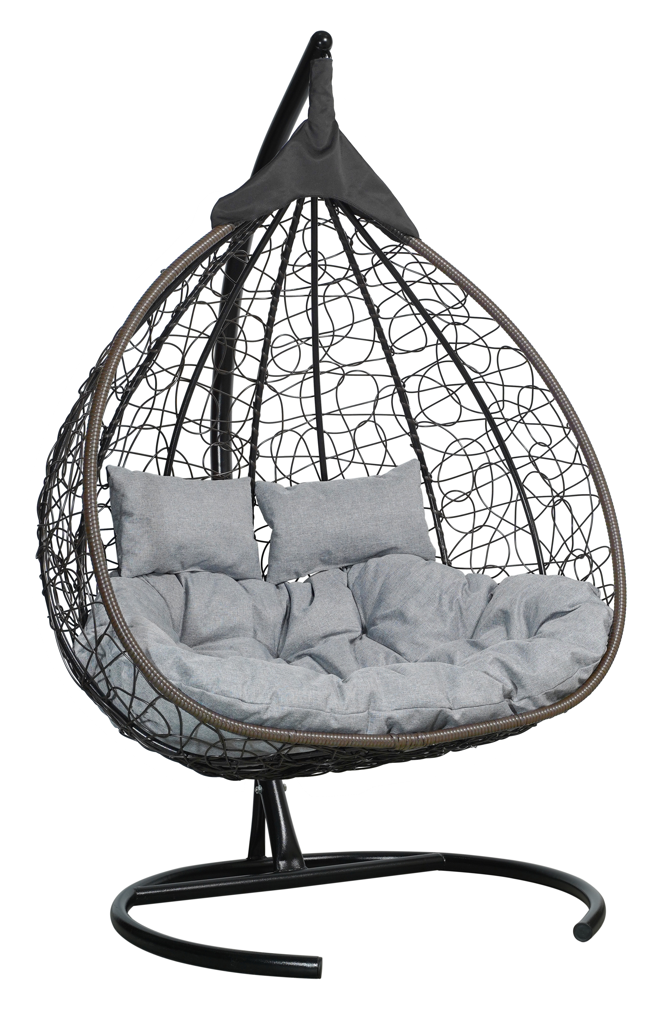 Изображение товара Кресло подвесное двуспальное FISHT Laura outdoor из искусственного ротанга