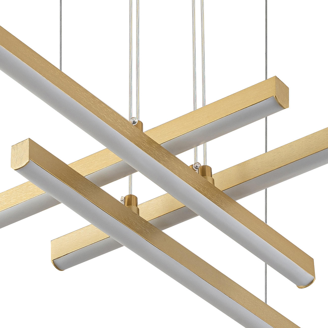 Изображение товара Светильник подвесной светодиодный Indigo V000086L с пультом управления 18 м² регулируемый белый свет цвет жёлтый/золотой