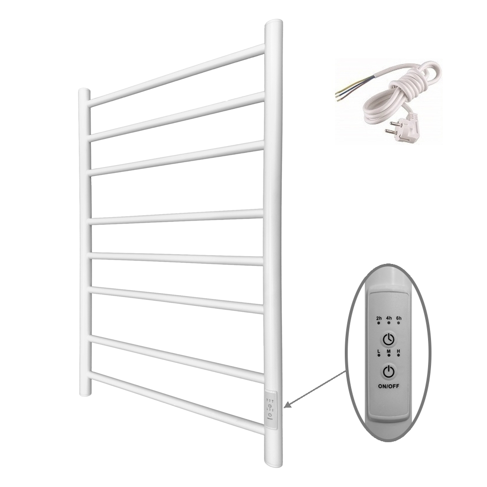 Изображение товара Электрический полотенцесушитель Маргроид Вид 10 75 Вт 810 мм белый матовый лестница