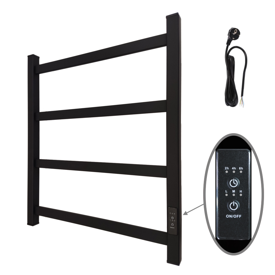 Изображение товара Полотенцесушитель электрический Маргроид Вид 81-10 500x600 мм черный матовый