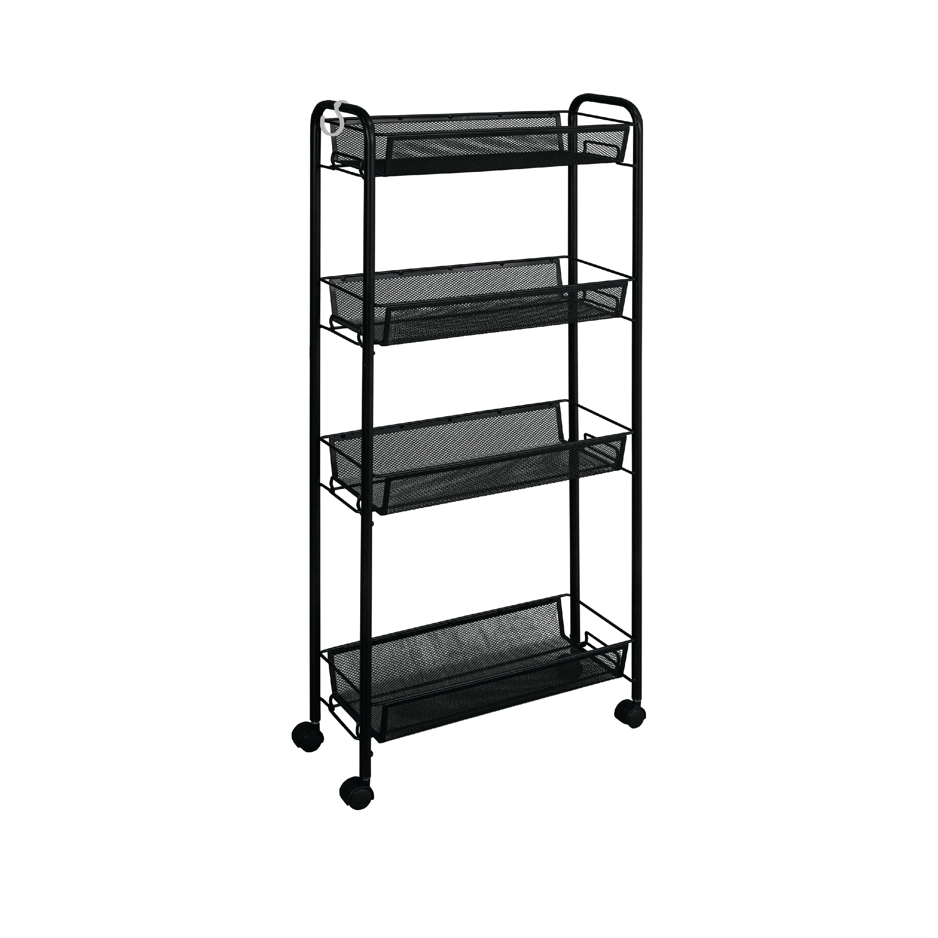 Изображение товара Стеллаж с секциями Зми 44x98x17 см металлический черный для дома и офиса