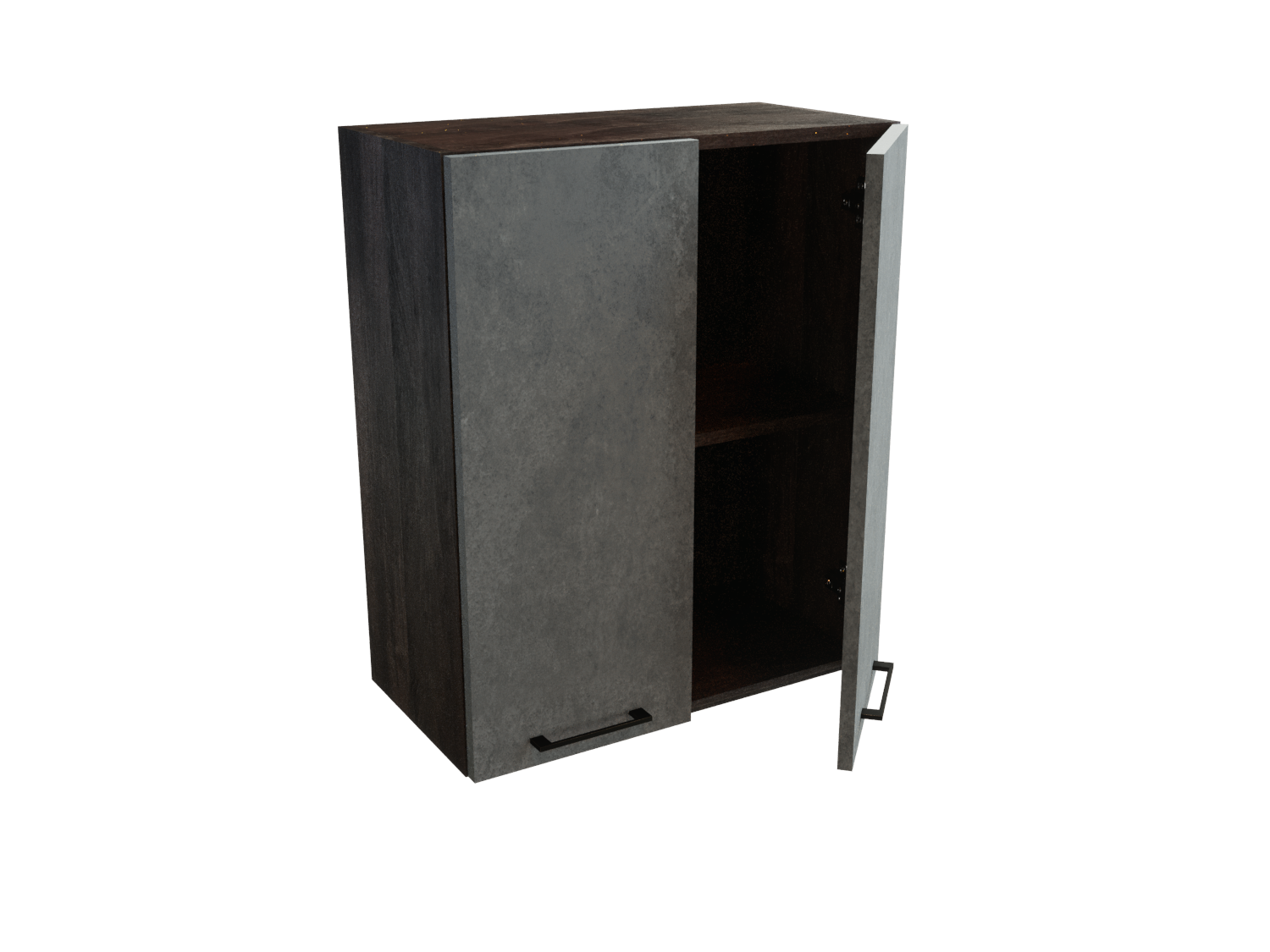 Изображение товара Навесной шкаф с 2 дверцами Сурская мебель Хелмер 60x71.6x31.8 см ЛДСП кальяри/бетон