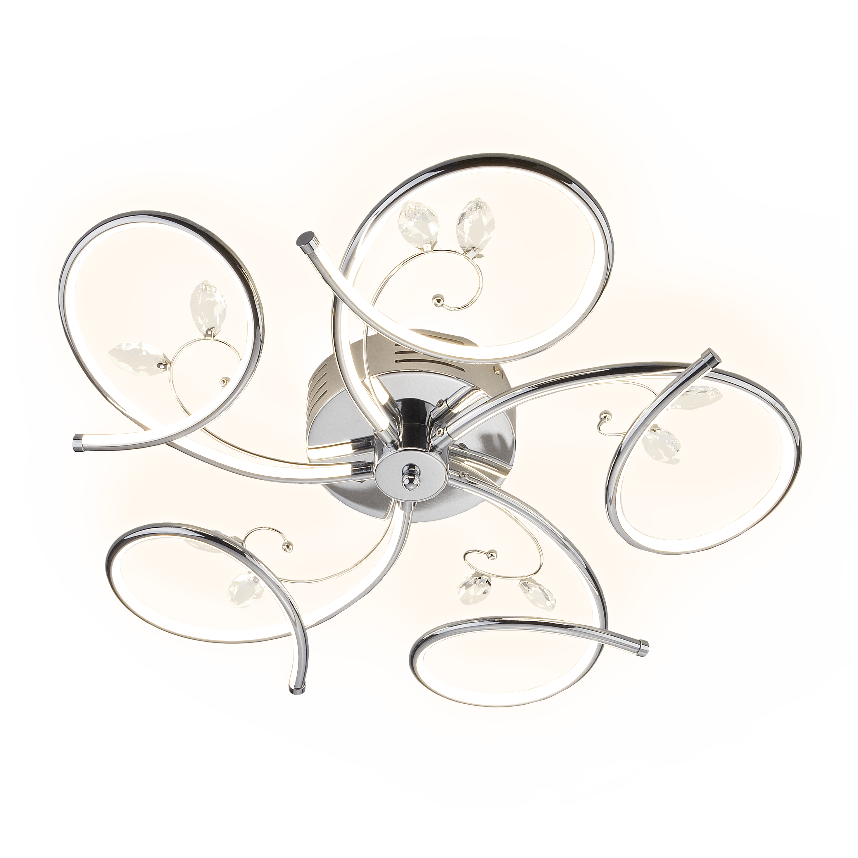 Изображение товара Настенный светодиодный светильник EUROSVET Agata 30 м² хром теплый белый свет