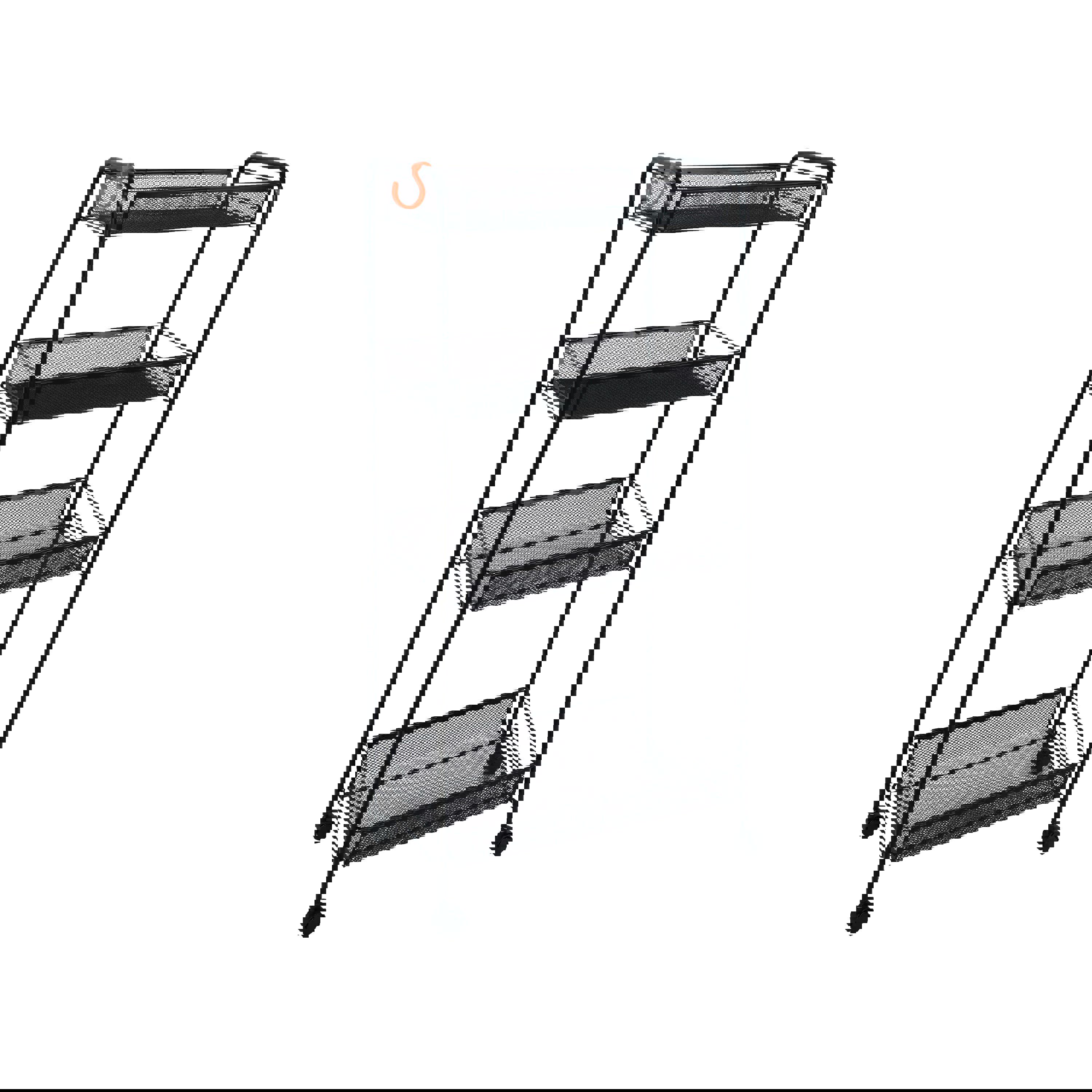 Изображение товара Этажерка металлическая ЗМИ Э342Ч 4 секции 25x100x44 см черный