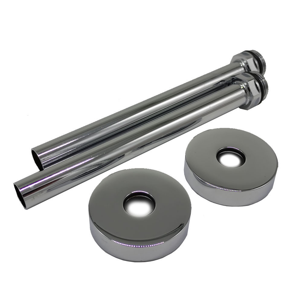 Изображение товара Комплект трубок SR Rubinetterie 15x1.0 с наружной резьбой 1/2х15 и круглыми отражателями