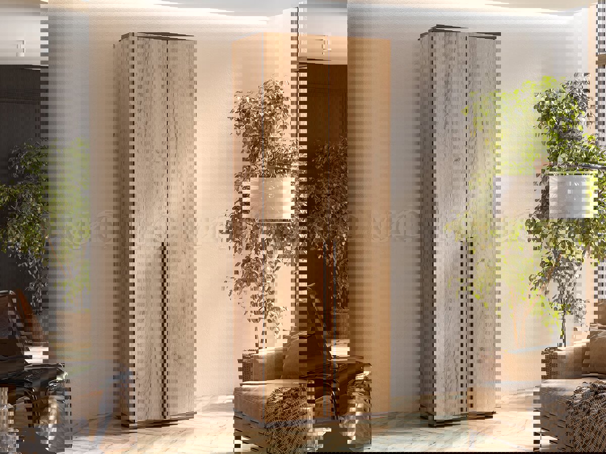 Изображение товара Шкаф распашной Миф 80x223x51 см МДФ цвет дуб крафт золотой