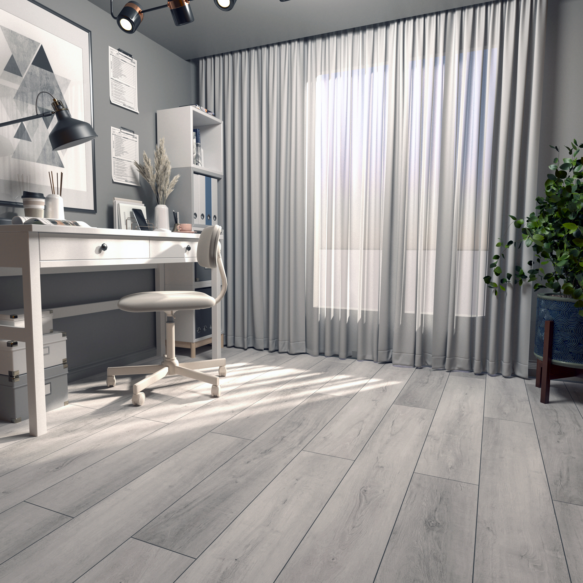 Изображение товара Инженерная SPC плитка ABA Atrium Дуб Мастер класс 33 с фаской 5 мм, водостойкая, клеевая, долговечн