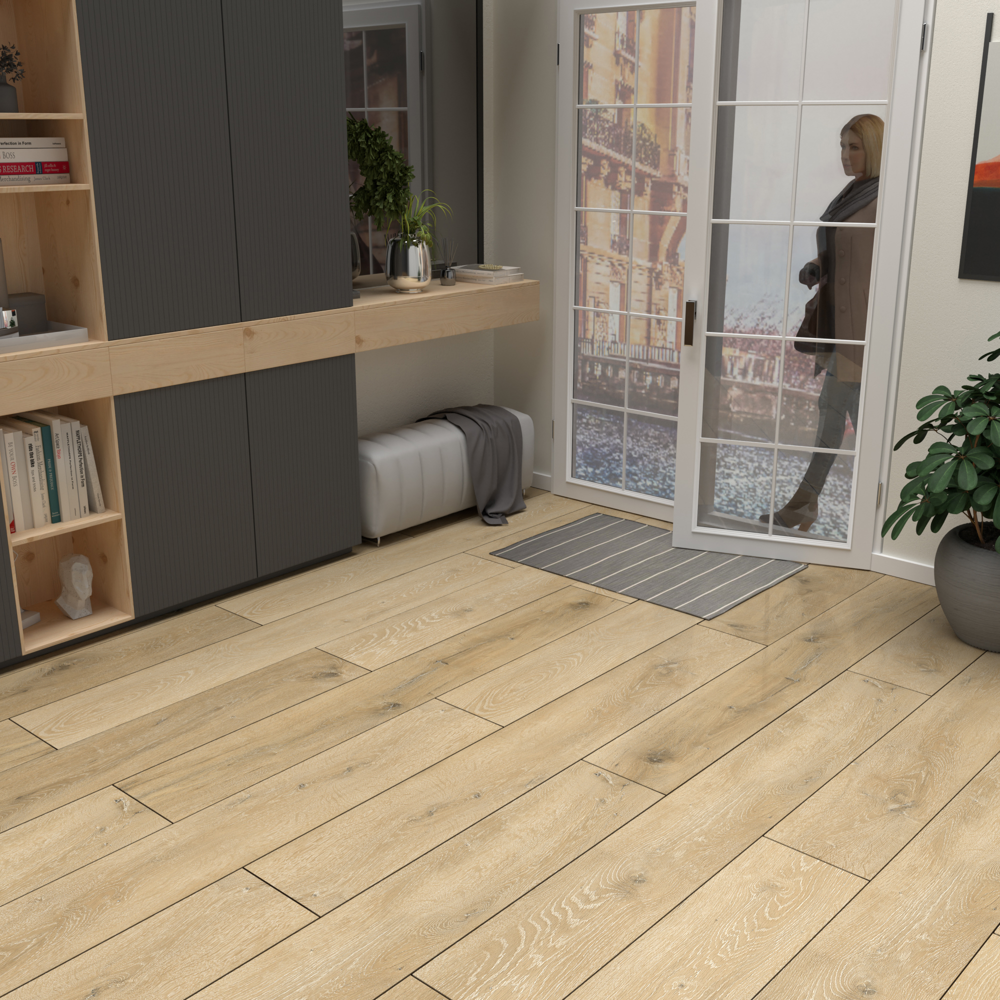 Изображение товара ABA плитка Atrium Дуб Артисан класс 33 с фаской толщина 5 мм 1.776 м²