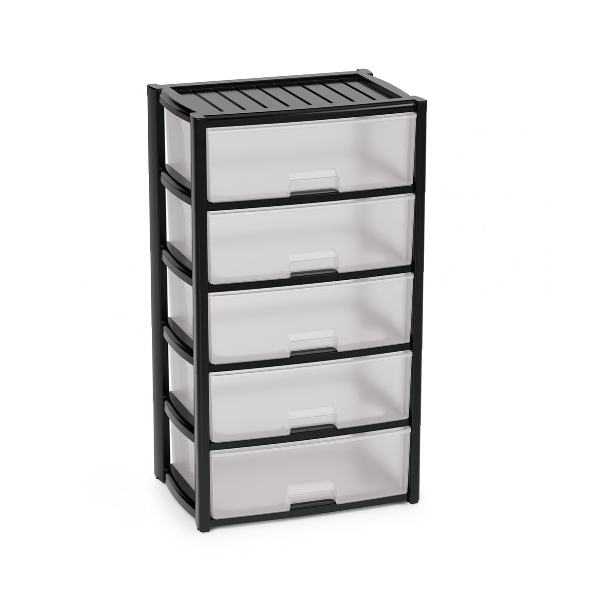 Изображение товара Комод 5 ящиков Альтернатива М8764 черный пластиковый для дома