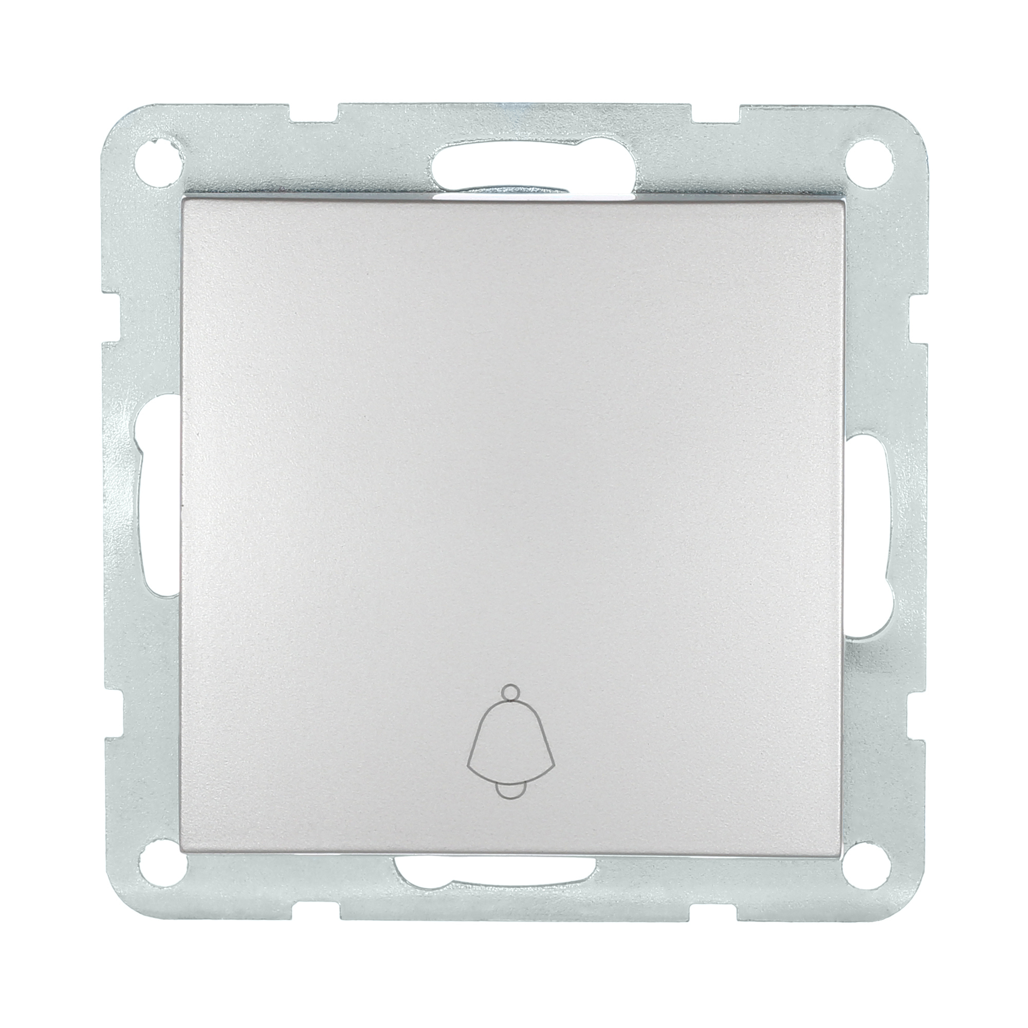 Изображение товара Выключатель кнопочный LK Studio LK60 860503-1 1 клавиша серебристый металлик