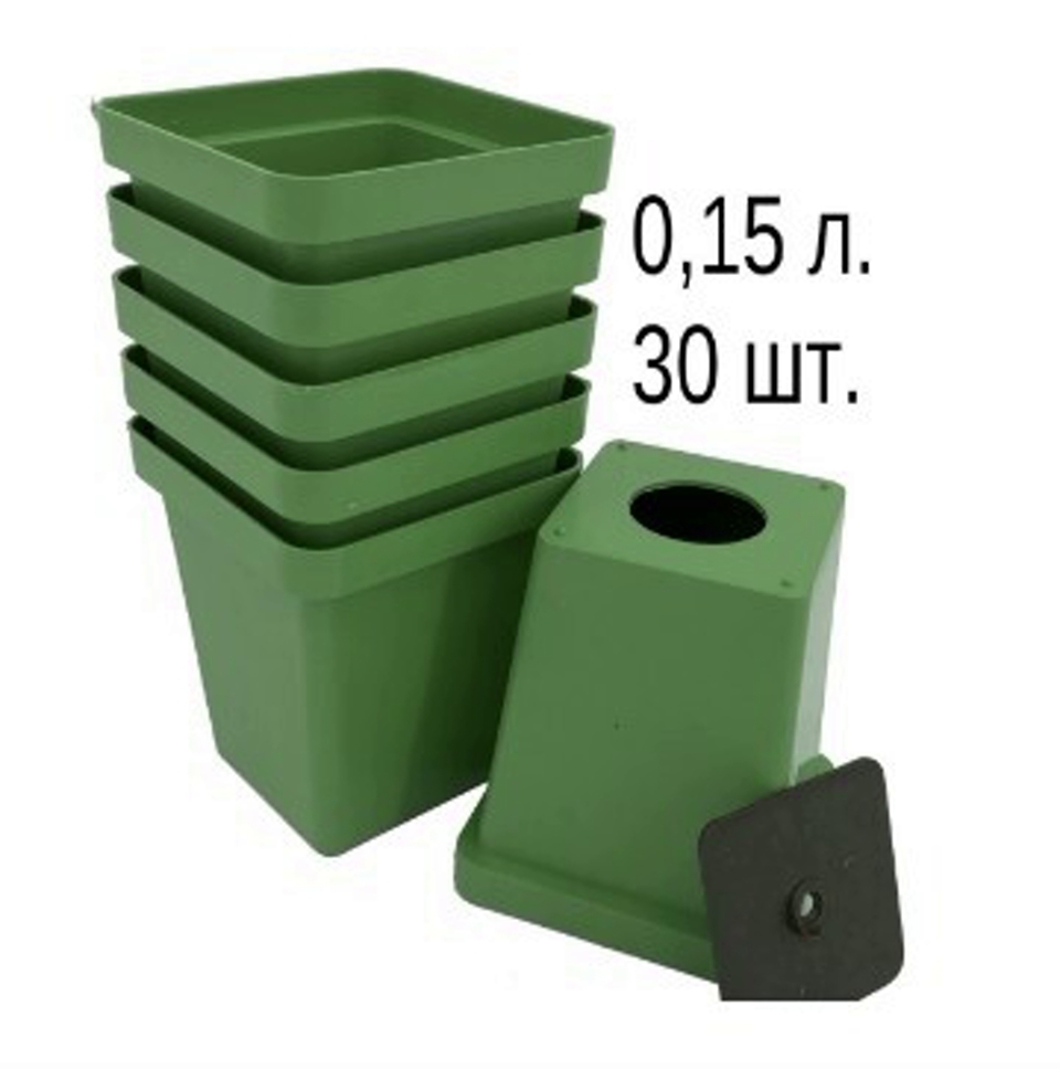 Изображение товара Горшок для рассады Лето квадратный на 015 л 30 шт 6x6.5x6.5 см