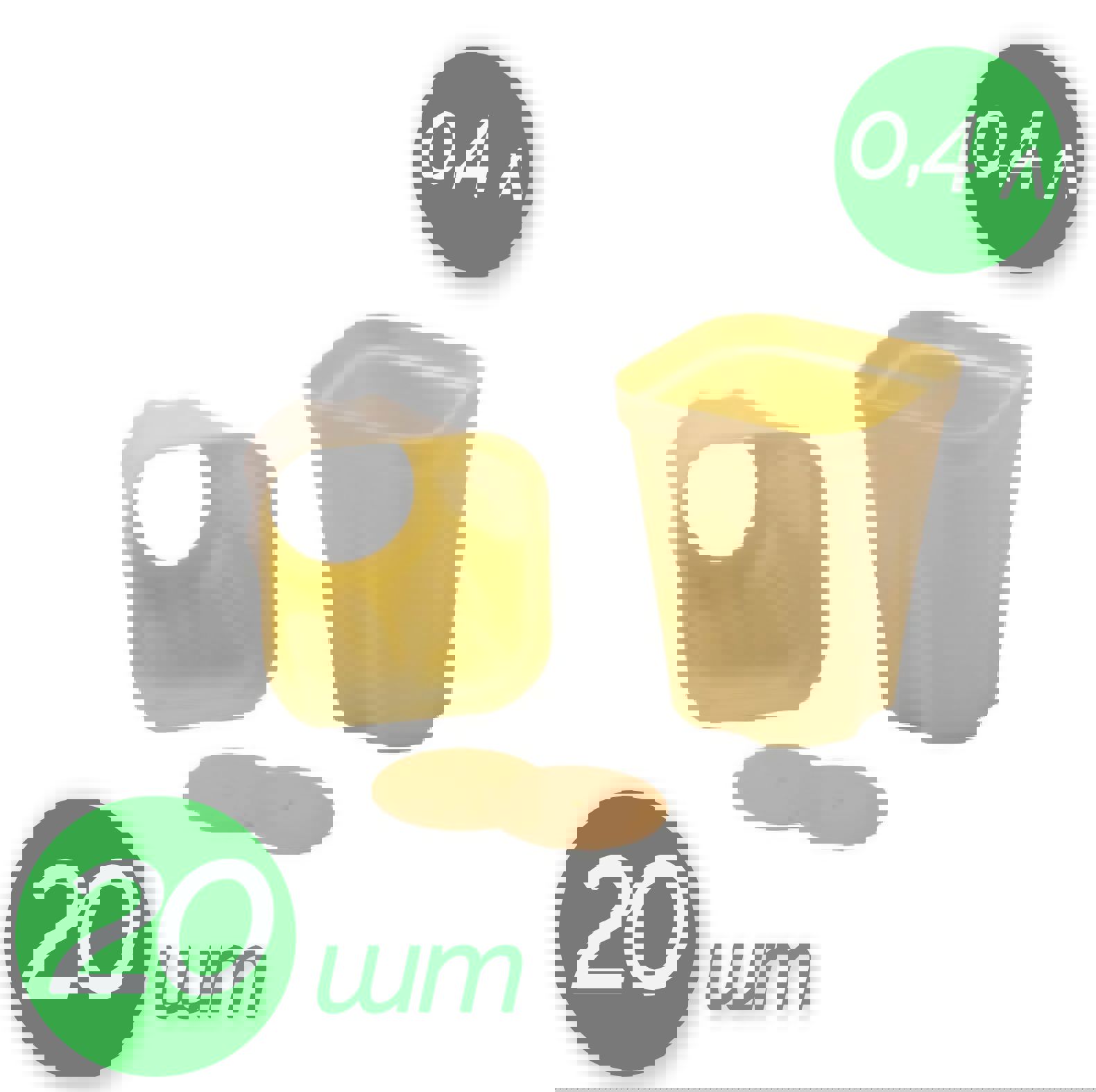 Изображение товара Набор для рассады Лето горшок 0.4 л с вкладышем 8x8x10 20 шт