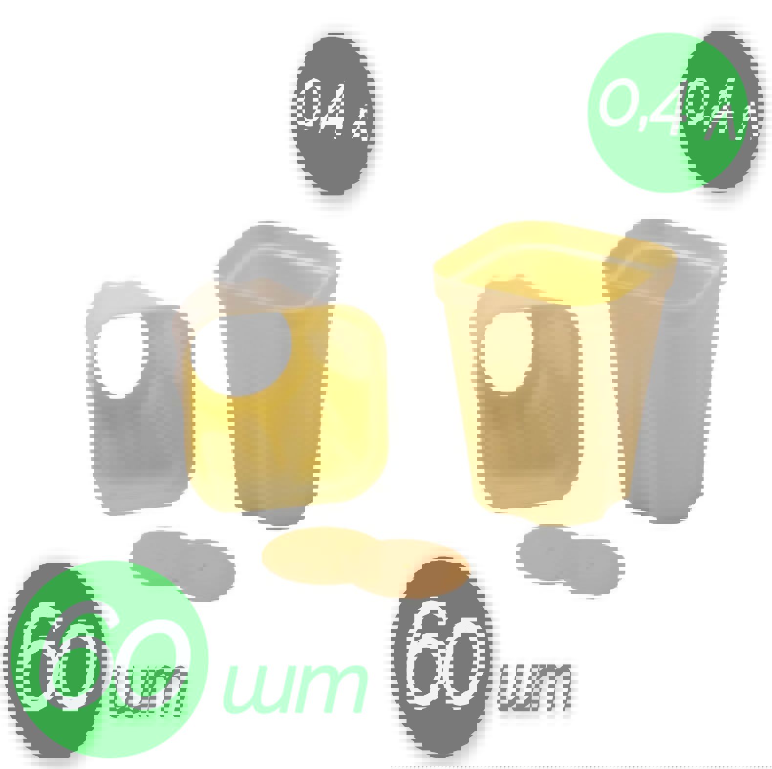 Изображение товара Набор для рассады Лето горшок 0.4 л с вкладышем 8x8x10 60 шт