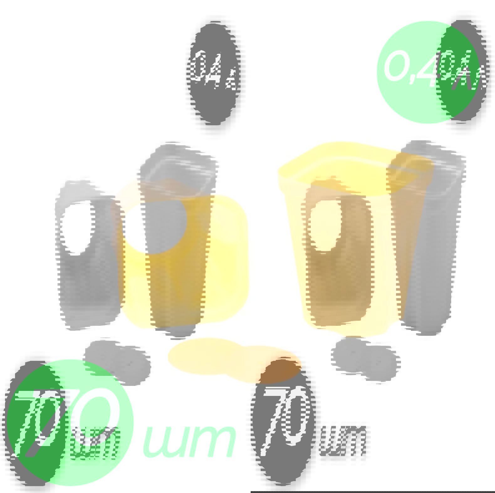 Изображение товара Набор для рассады Лето горшок 0.4 л с вкладышем 8x8x10 70 шт