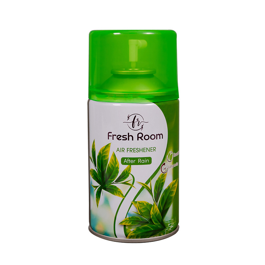Изображение товара Освежитель воздуха сменный баллон Fresh Room после дождя 250 мл Изображение товара Освежитель воздуха сменный баллон Fresh Room после дождя 250 мл