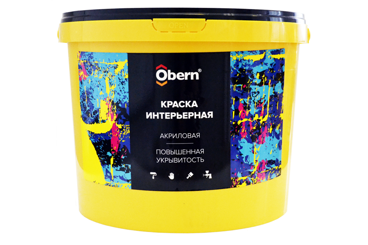 Изображение товара Матовая интерьерная краска Obern 13520 для внутренних работ 14 л Изображение товара Матовая интерьерная краска Obern 13520 для внутренних работ 14 л