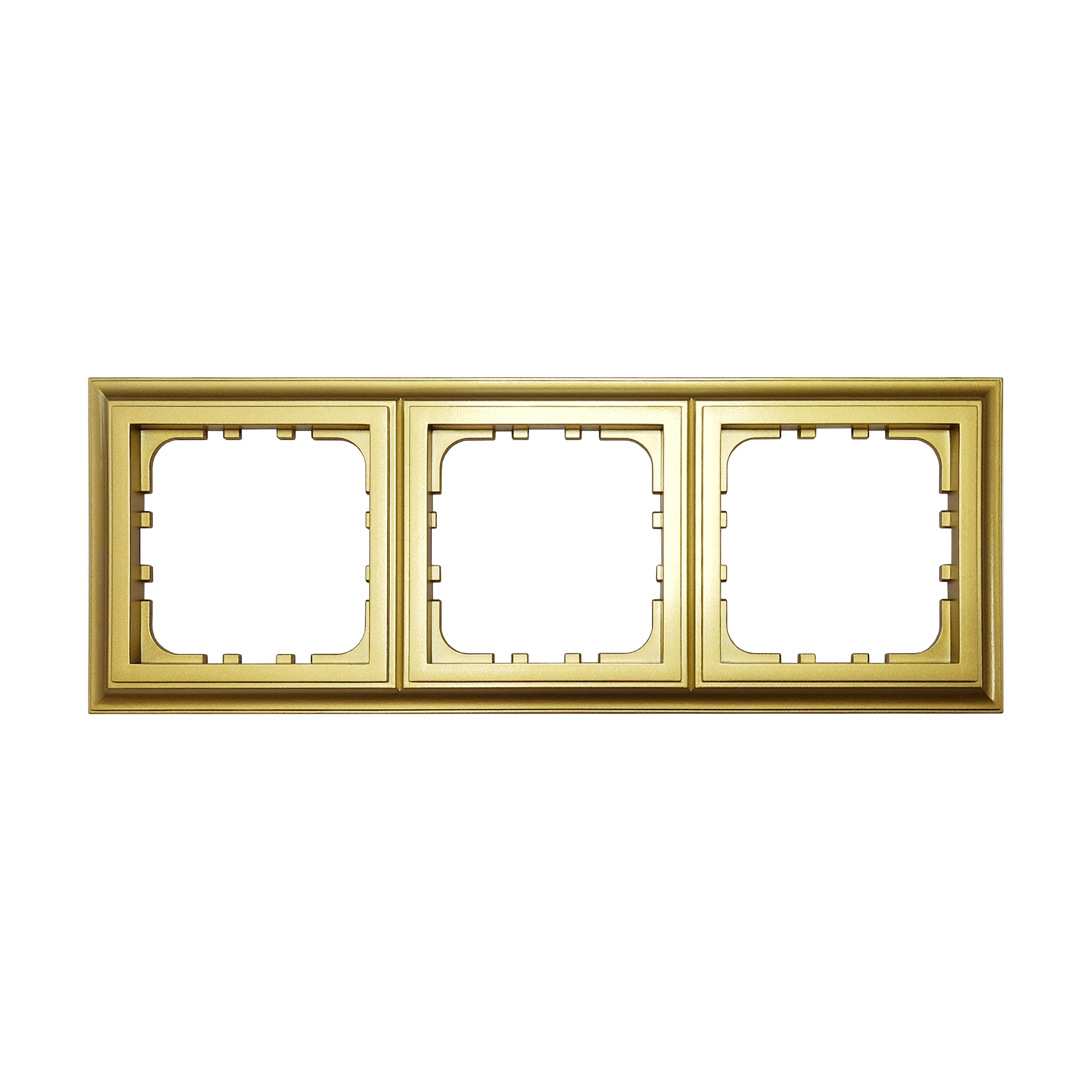 Изображение товара Рамка LK80 Classic 3 поста золото для розеток и выключателей LK STUDIO