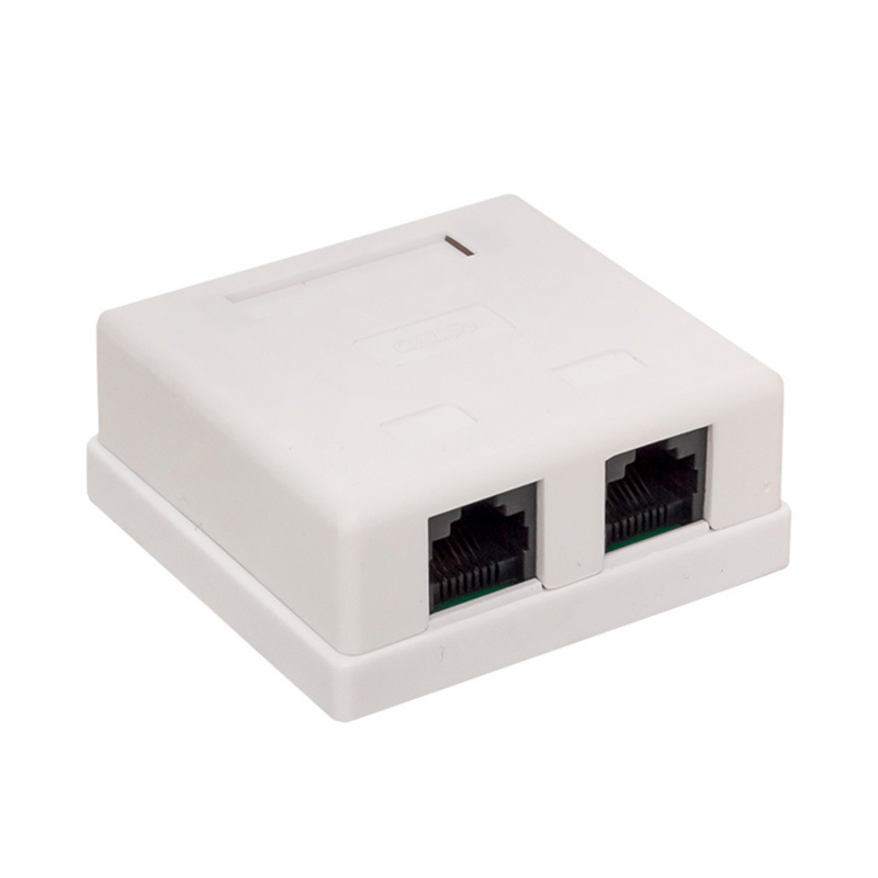 Изображение товара Розетка встраиваемая Ekf TRC-WBOX-2RJ45-5EUTP-WH Cat.5E RJ-45 цвет белый