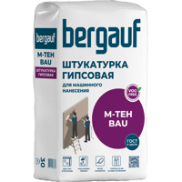 Изображение товара Гипсовая механизированная штукатурка Bergauf M-Teh Bau 30 кг для внутренних работ