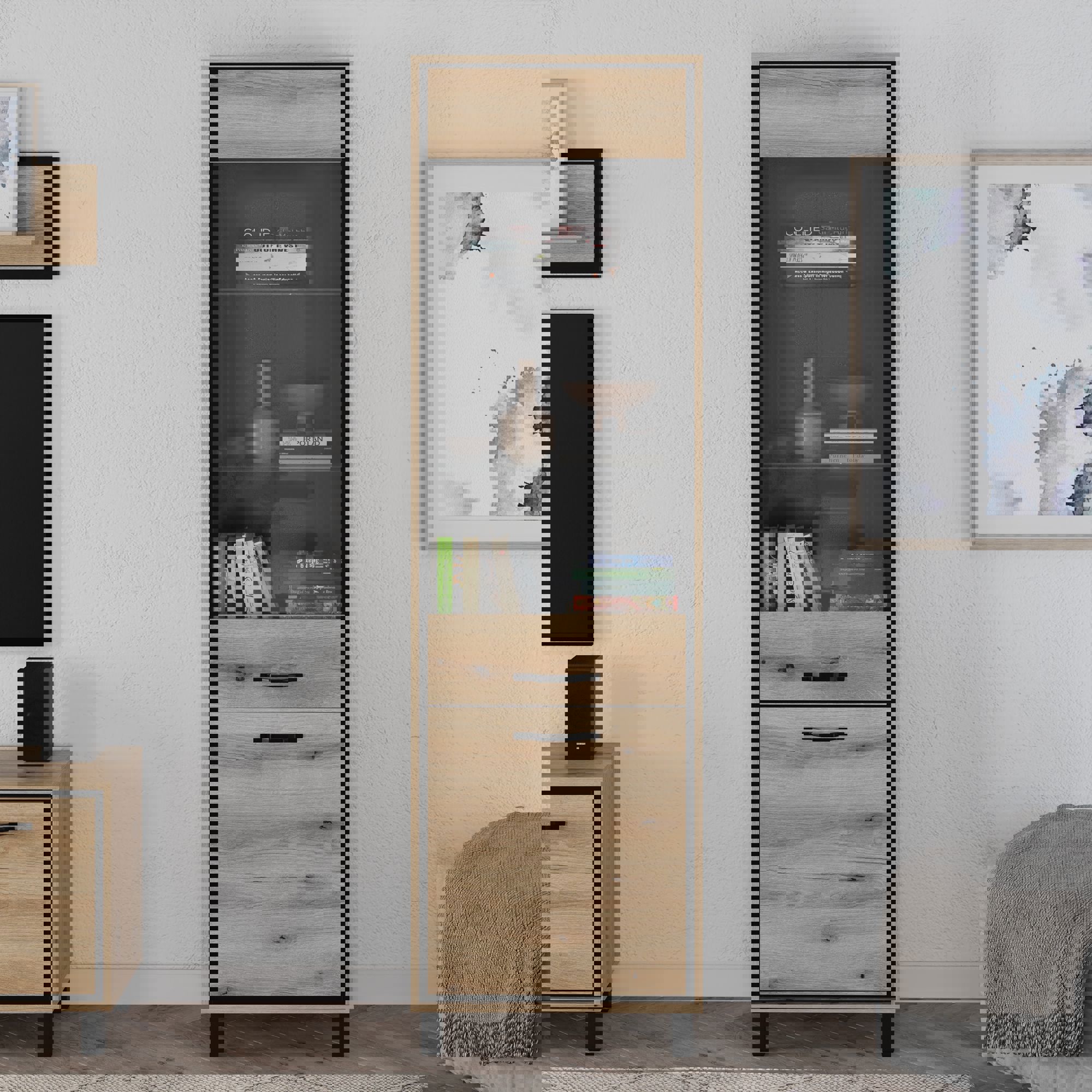 Изображение товара Шкаф Принцесса мелания 61.8x212x40.4 см ЛДСП цвет бежево-коричневый