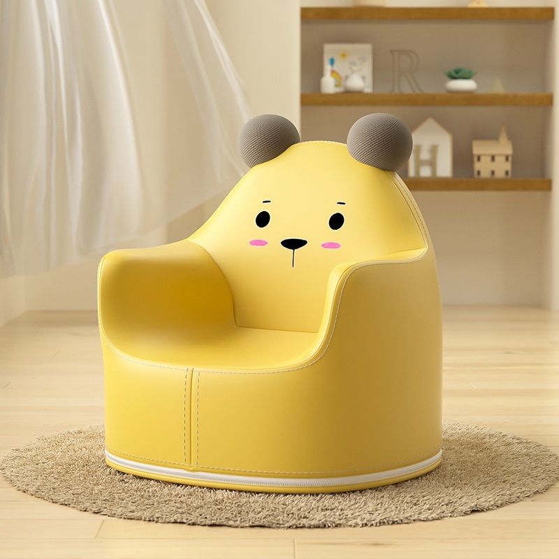 Изображение товара Кресло Unix kids Bear 52x57x52 см кожа цвет желтый