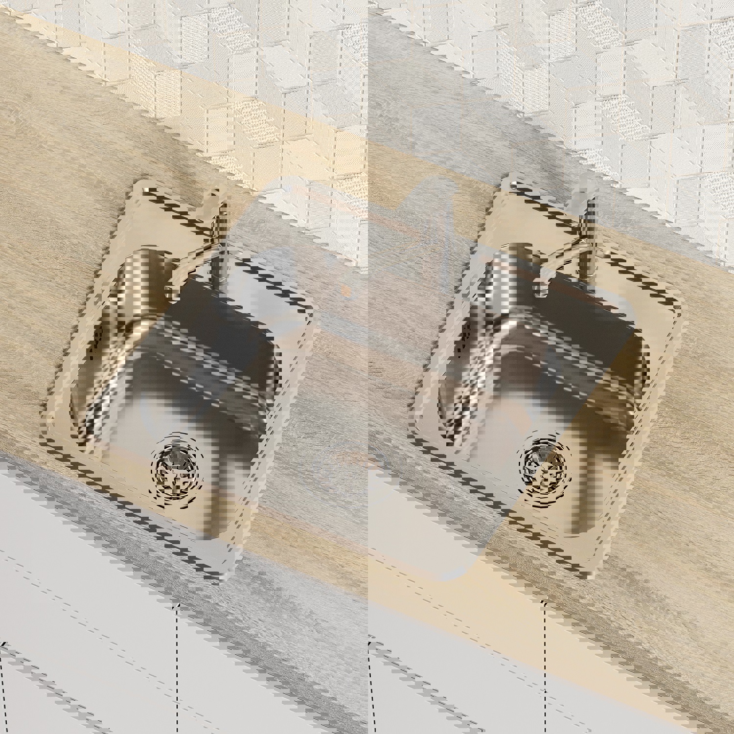 Изображение товара Врезная кухонная мойка из нержавеющей стали IDDIS STR48P0i77S 48.5x48.5 см