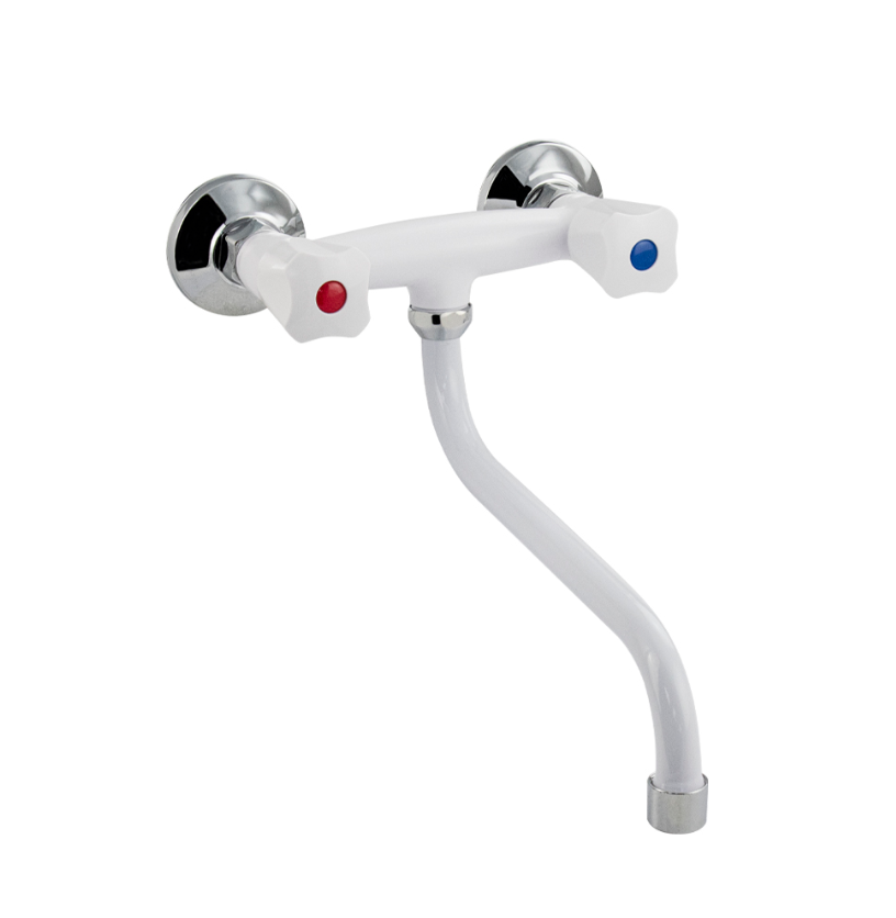 Изображение товара Смеситель для кухни с поворотным изливом Brimix 4404 ABS пластик белый
