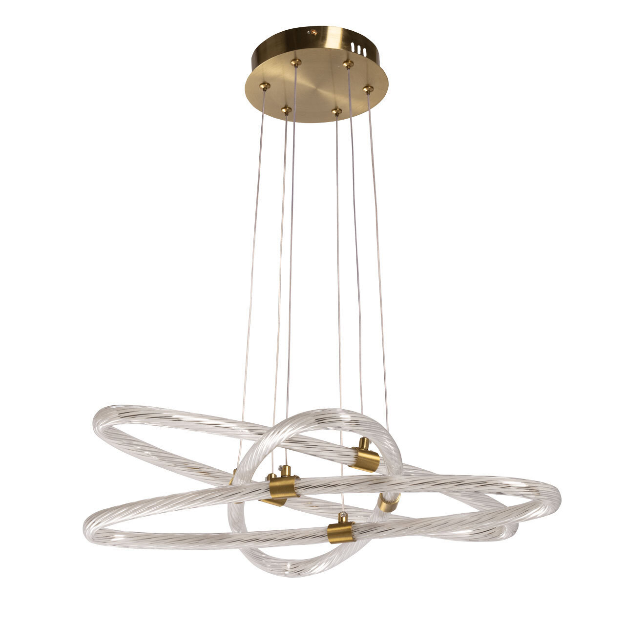 Изображение товара Светильник подвесной светодиодный De city Мадлен 37 м² холодный белый (голубой) свет цвет жёлтый/золотой